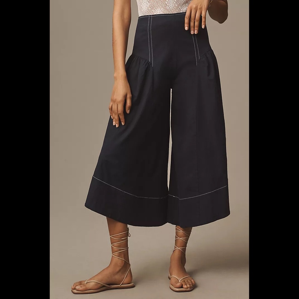 Anthropologie Linen Extended Waist Pants - Picture 2 of 16